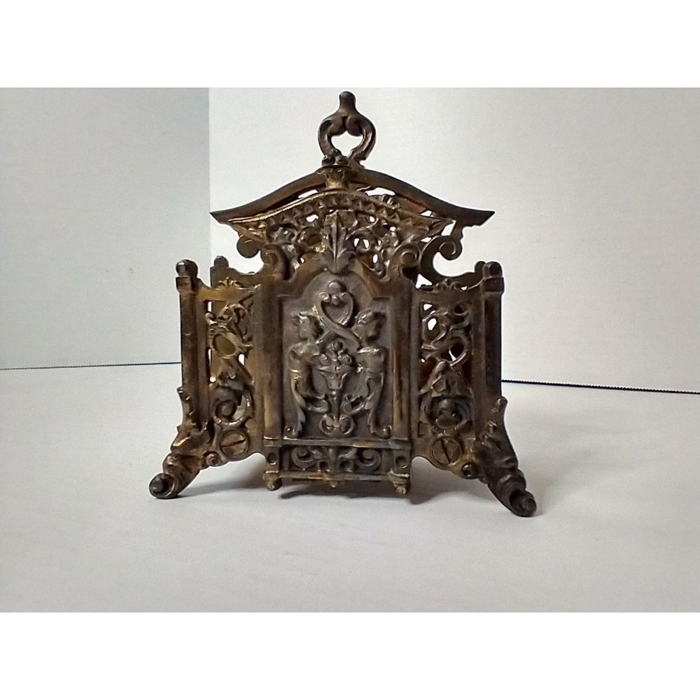 Antique Brass Letter holder Bradley & Hubbard 3570 Brass Letter or Napkin